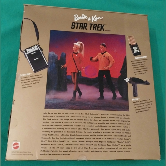 Vintage 1996 Star Trek 30th Ann. Barbie & Ken Giftset Collector Edition - Picture 4 of 4